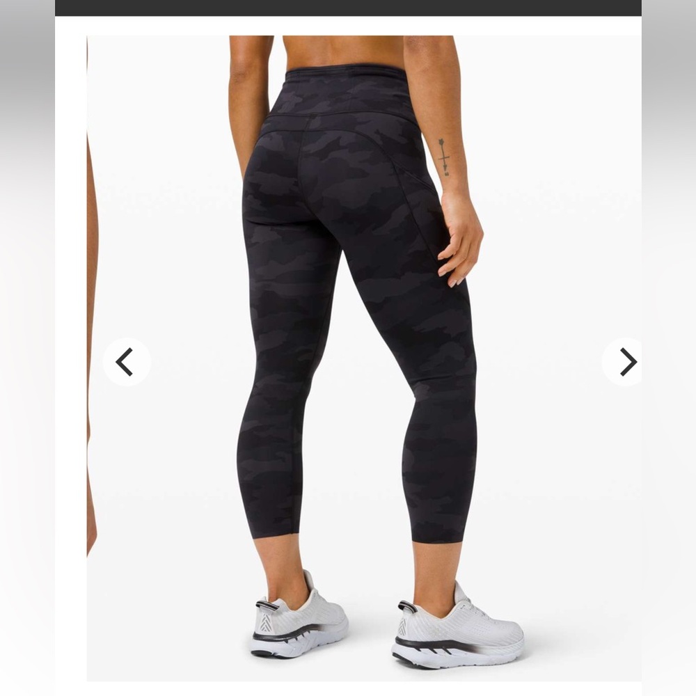 NWT Lululemon Athletica fast and free hr crop 23” Camo size 14